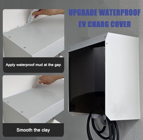 Abdeckung für Outdoor-Ladegeräte, wasserdichtes Gehäuse aus verzinktem Stahl mit Acryltür zum Schutz vor Schnee, UV-Strahlung und Regen, robustes und rostfreies Gehäuse für elektrische Geräte im Auß