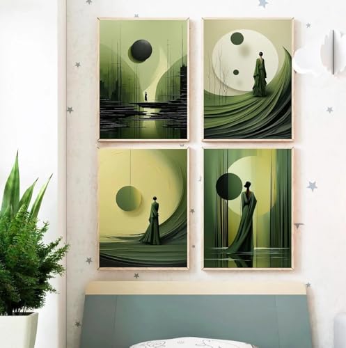 Décoration murale 40 x 50 cm lot de 4 toiles pour habiller vos murs
