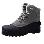 riemot Women's Men's Snow Boots, Waterproof Winter Boots for Dog Walking Hiking Trekking, Gardening Shoes Warm Anti-Slip Ankle Boot, Women Grey UK9/EU42