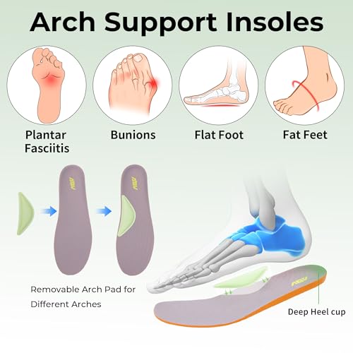 Image of AOV Women Arch Support Walking Shoes Orthotic Tennis Sneakers for Plantar Fasciitis Athletic Running Shoes