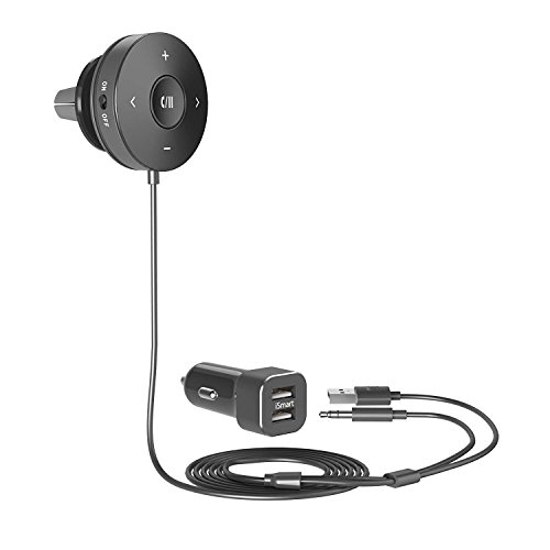 TaoTronics Bluetooth Car Kit, Bluetooth Receiver, Bluetooth 4.2 Hands-Free Audio Adapter