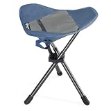 Portal Tall Folding Tripod Stool for Adults, Lightweight Camping Seat with Carry Strap, 18.5' Height Compact Foldable Chair Supports 225 lbs for Camping, Fishing, Hiking, Golf, Travel & Outdoor Events