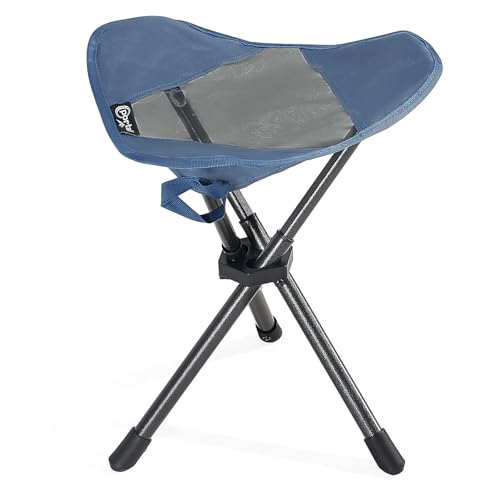 Portal Tall Folding Tripod Stool for Adults, Lightweight Camping Seat with Carry Strap, 18.5