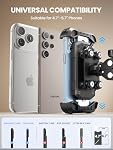 Tounee Bike Phone Mount Holder with Dual Vibration Dampener - Quick Release Handlebar Clip for Bicycle/Cycling, Upgraded Anti-Shock Design Fits iPhone 16/15/14 Pro Max & 4.7-6.7" Phones (Black)