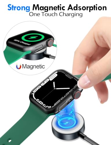 Image of 1Pack Travel Essentials for Apple Watch Charger,3-in-2 Multi Charging Cable | Cruise Vacation Camping Essentials for iPhone Charger,Type C /Lightning for iWatch,iPhone 17-12,Xbox Series X&S-6FT Black