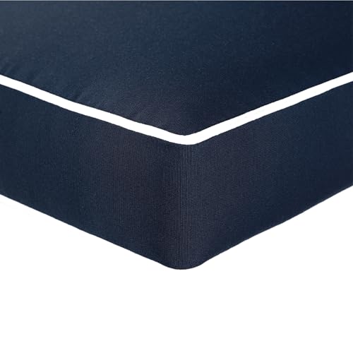 Image of QILLOWAY Outdoor /Indoor Furniture Cushions Set,Replacement Deep Seat Cushion for Patio Chair Furniture, 2sets,Navy Blue