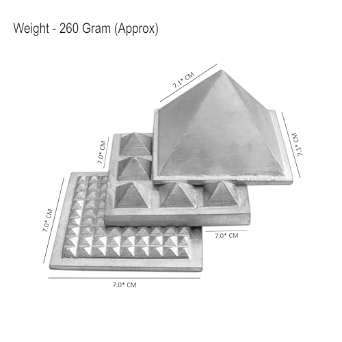 Image of Metal Vastu Aluminium 3 Layer Pyramid | Aluminium Vastu Remedy | 3-Inch | Pyramid for Positive Energy, Health & Wealth | Vastu Dosh Remedies for Home & Office | Pack of 1
