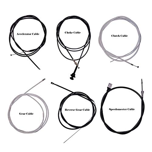Universal Throttle Cable KIT Tuk Tuk Three Wheeler Cable Kit Throttle Cable Universal Reverse Speedometer Clutch Rear Engine Bajaj -17000401 Universal Throttle Cable