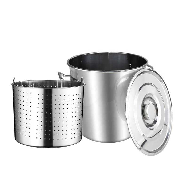 Marmite friteuse avec panier 63L pour cuire une dinde ou des pâtes
