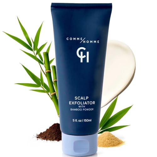 Comme Homme Scalp Exfoliator for Bald Men – Detoxifying Pre-Shave Scrub with Bamboo