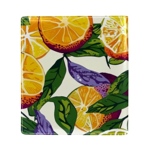 Protector de piel sintética reutilizable para libros grandes Cute Lemon 2