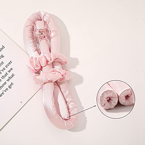 Heatless Curls Curler Curling Rod Headband, Satin Heatless Curling Set No Heat Curling Headband Hair Curler To Sleep Overnight #TOP2