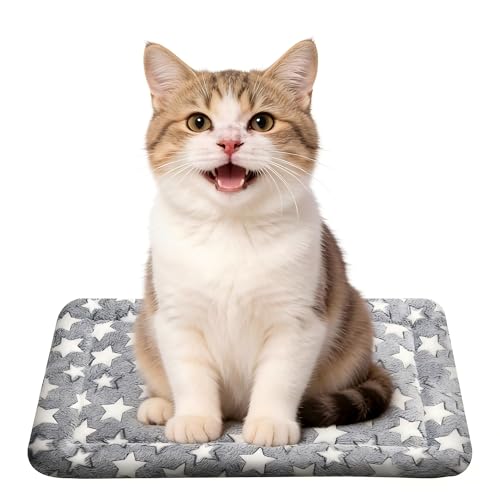 WITTOP Washable Dog Bed Plush Orthopedic Outdoor Crate Mat with Non-Slip Bottom,Luxe Soft Kennel Pad for Pets, Cozy Cage Cushion & Pet Sleeping Mattress Large Sized,Medium,Small Dogs,18 x 14 inch,Gray