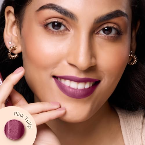Image of Mamaearth Moisture Matte Longstay Mini Lipstick with Avocado Oil & Vitamin E for 12 Hour Long Stay-08 Pink Tulip - 0.7 g