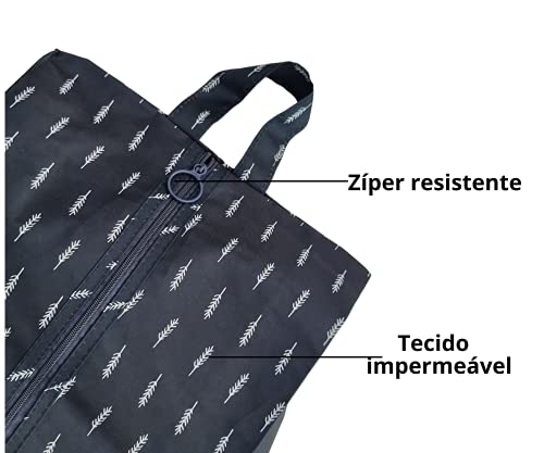 Kit Organizador Para Mala De Viagem 7 Peças (MARINHO COM BRANCO)