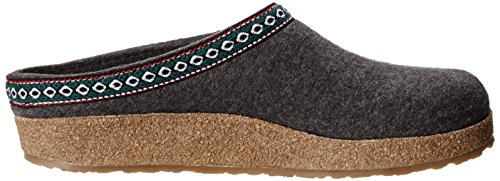 Haflinger Gz14 Clog, Grey, 46 EU/Women's 15 M US/Men's 13 M US