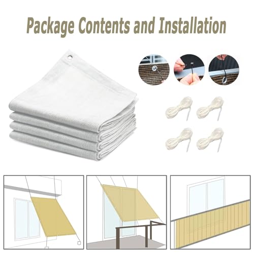 Toldo rectangular transpirable con protección UV para valla 8