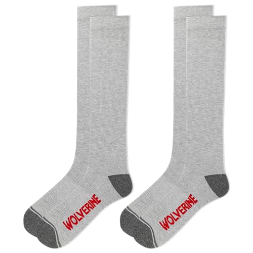 Wolverine Men's Wellington Boot Sock 2 Pair Pack, Gray Heather, Men's Shoe Size 7-123