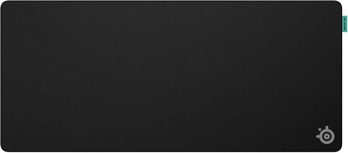 Alfombrilla de ratón para juegos SteelSeries QcK XL Performance Balance — Densidad extra para un deslizamiento suave — Costuras de borde de perfil bajo — Base de goma de neopreno antideslizante — 15,75 x 34,43 pulgadas — FPS, MOBA, RTS, MMO