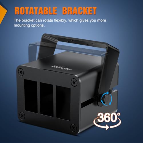 Image of Nilight 3 Gang Rocker Switch Box Detachable Housing 3 Holes Aluminum Panel