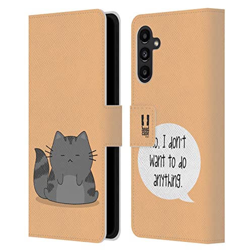 Coque Samsung Galaxy A13 5G portefeuille cuir anti rayures chat