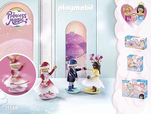 PLAYMOBIL 71348 Calendrier de l'Avent - Arc-en-ciel, un univers de princesses et de magie- 24 fenêtres à ouvrir en attendant Noël, jouet avec décor pour enfants à partir de 4 ans