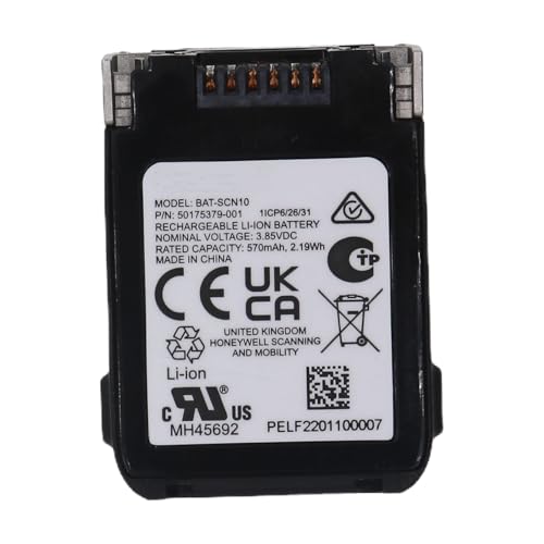 Replacement Battery for 8675i Wearable Scanner,fits Part No. BAT-SCN10 50175379-001 570mAh / 2.19Wh