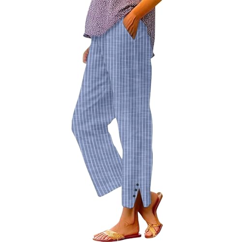 Pantalon plissé pour femme infroissable à taille haute élastique confortable