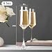 ParaCity Sektgläser Set, 250ml bleifreies Glas Flötenform 4 Stück