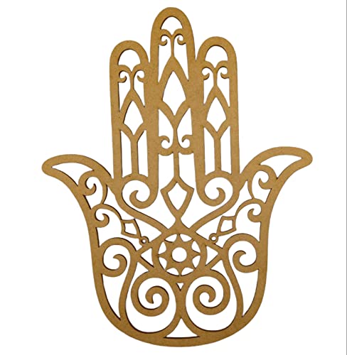 VEJO Decoración Pared/Cuadro Mano de Fatima/Cuadro Tallado Madera Decorativo Madera Regalos