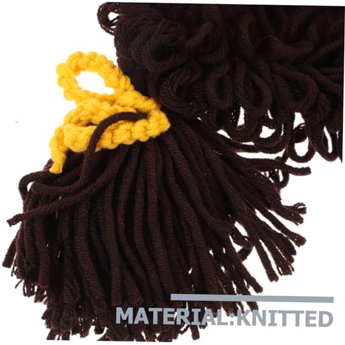 SAFIGLE Bangs Wig Hats Cute Earflap Hat Lovely Wig Hat Snow Hats Hats Knit Hat Newborn Bonnet Newborn Warm Hat4