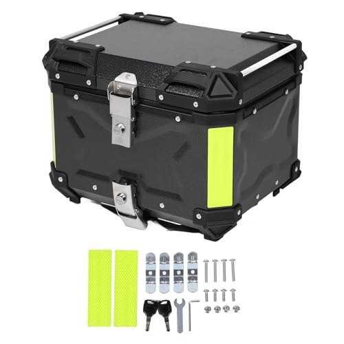 Boîte arrière de moto 45L en alliage d'aluminium robuste pour casque et outils