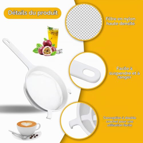 3 Pièce Passoire Fine Tamis Cuisine Passoire Multifonct...