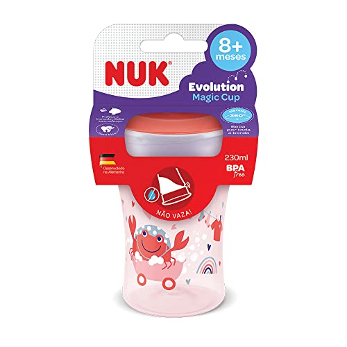 NUK Magic Cup, Copo Antivazamento 360º, Rosa
