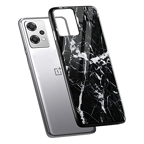 Image of COLORflow Back Cover Compatible with OnePlus Nord CE 2 Lite 5G | Black Marble White | Shockproof TPU Bumper Cover with Camera Protection Back Cover Compatible with OnePlus Nord CE 2 Lite 5G