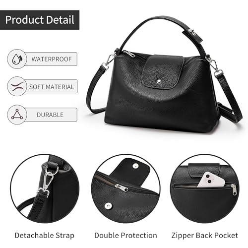 KALIDI Faux Leder Umhängetasche Damen Handtasche Crossbody Bag handbags for Women Handtasche Damen mittelgroß für Schule Büro Arbeit Reisen Ausflug Einkauf – Bild 4