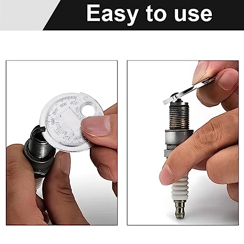 Silverline Spark Plug Gap Tool, Spark Plug Tool 0.5-2.55mm / 0.02-0.1", Nicking Tool Spark Plug Gap Gauge Hand Tool Sets Spark Plug Removal Tool Chain Gap Adjustment Gauge Tool Spark Plug Sleev