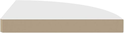 Miniatura 6 de Estantes de esquina flotantes, 2 piezas de MDF blanco de 13.8 x 13.8 x 1.5 pulgadas, gabinete de pared de cocina, estantería flotante, estante de