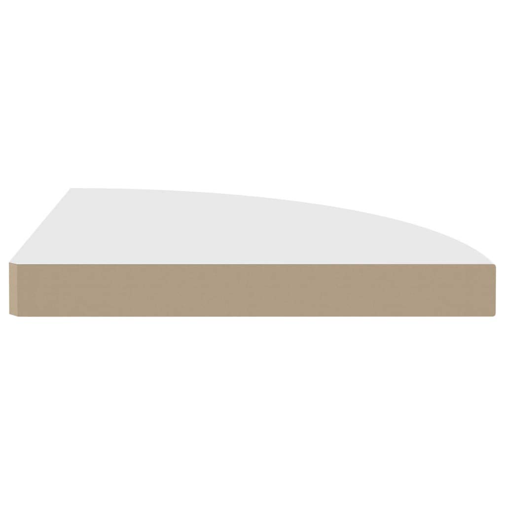 Regał ścienny dekoracyjny ścienny regał ścienny uniwersalny regał dekoracyjny narożne regały tkane 2 szt. biały 35 x 35 x 3,8 cm MDF nadaje się do salonu, sypialni, biura
