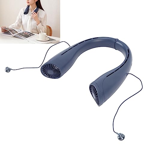 Ventilador de Pescoço, Ventilador de Pescoço Silencioso para Ambientes Internos (Azul)