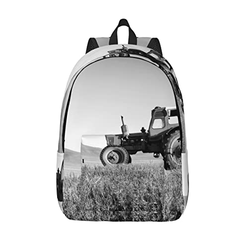 Sac à dos grand volume pour ordinateur portable au motif agricole mixte