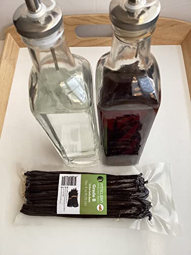 Image of 4oz Vanilla Beans Tahitian Grade B for extract, Cooking and Baking by FITNCLEAN VANILLA| Fresh 5 inch-7 inch NON-GMO Natural Raw Whole Pods