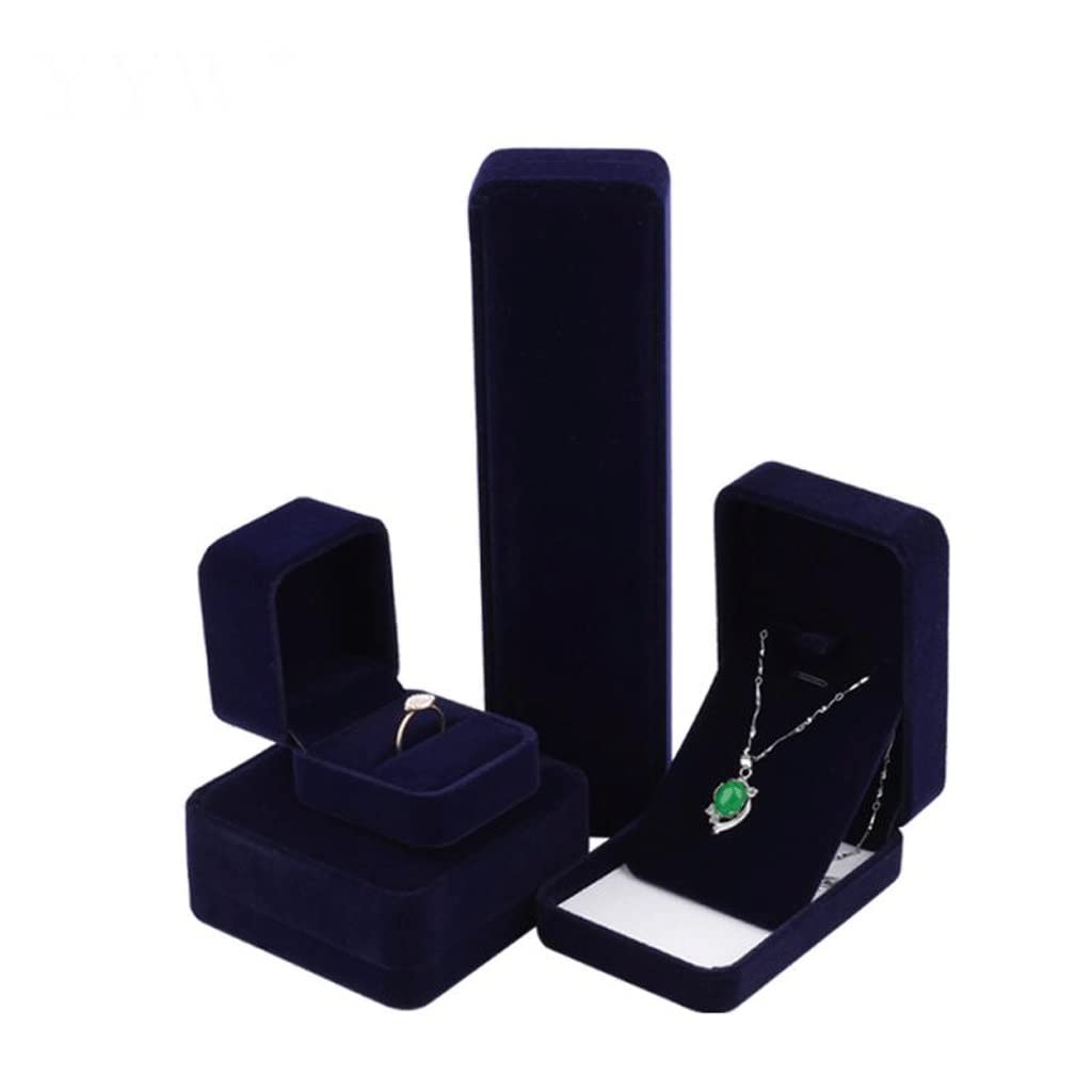 Coffret à Bijoux Vintage en Velours Violet foncé, Sac d'emballage pour Collier, Bracelet, Boucles d'oreilles, boîte Cadeau en Peluche
