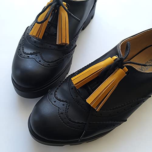 Mustard Yellow Tassels Purse Charm | Yellow Leather Tassel Shoe Clips For Custom Sneakers | Fringes For Bridal Sneakers (Mustard Yellow, Set Of 4 Tassels) #TOP2