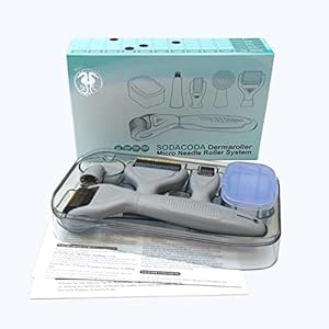 Sodacoda Derma-Roller 6 in 1 Set – Titan Nadel Micro-Needling für Anti-Aging, Akne, Falten