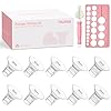 Nuliie Kit de tamaño de brida 3 en 1 de 13/15/17/19/0.827 in para brida/escudo de extractor de leche doble eléctrico de 0.945 in, 10 piezas de insertos de brida de silicona para aumentar la eficiencia de bombeo y la comodidad, esencial sin BPA para mamás