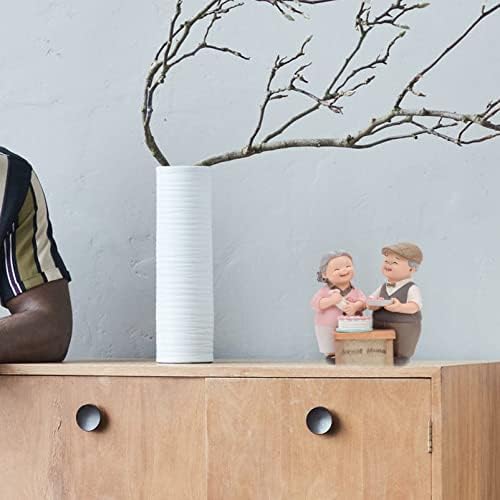 Housoutil Elderly Couple Figurines Old Age Couple Statues Sculpture DIY Making Cake Wedding Anniversary Ornaments for Home Party Decoration