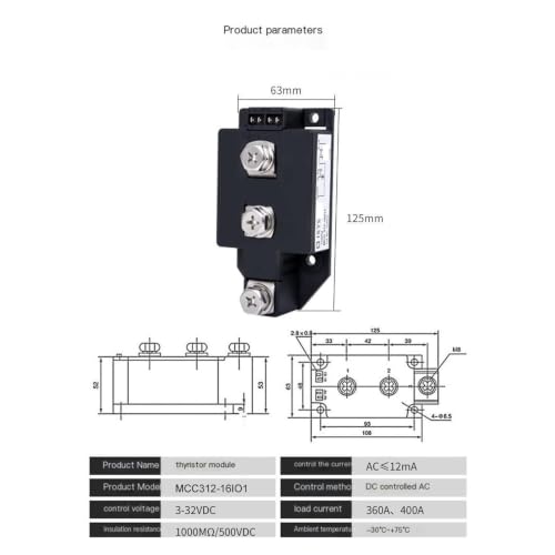 Módulo de tiristor antiparalelo contra fallos de corriente 2