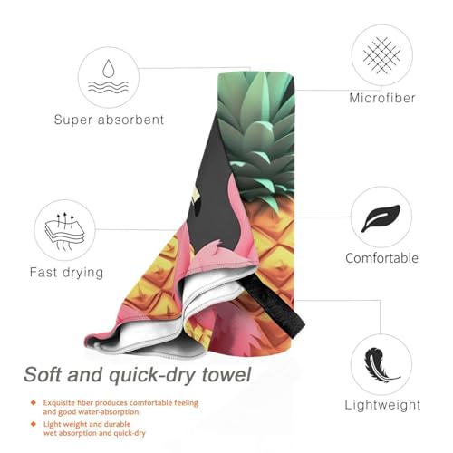 Serviette de plage ananas anti-sable et humide pour la natation - 4
