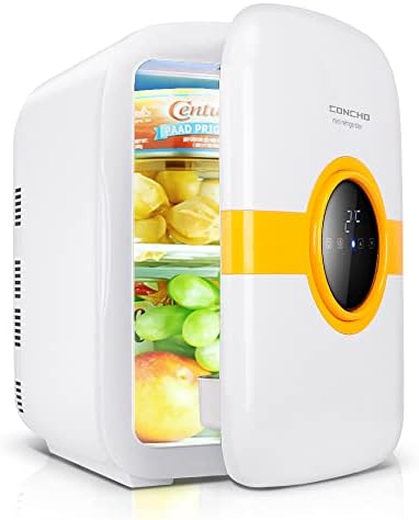 Concho Mini Fridge 22 Liters, 29 Cans Portable Ultra Quiet Dual Core AC/DC Powered Cooler & Warmer Mini Refrigerator For Bedrooms, Home Kitchen, Camping, Car Travel & Dorms